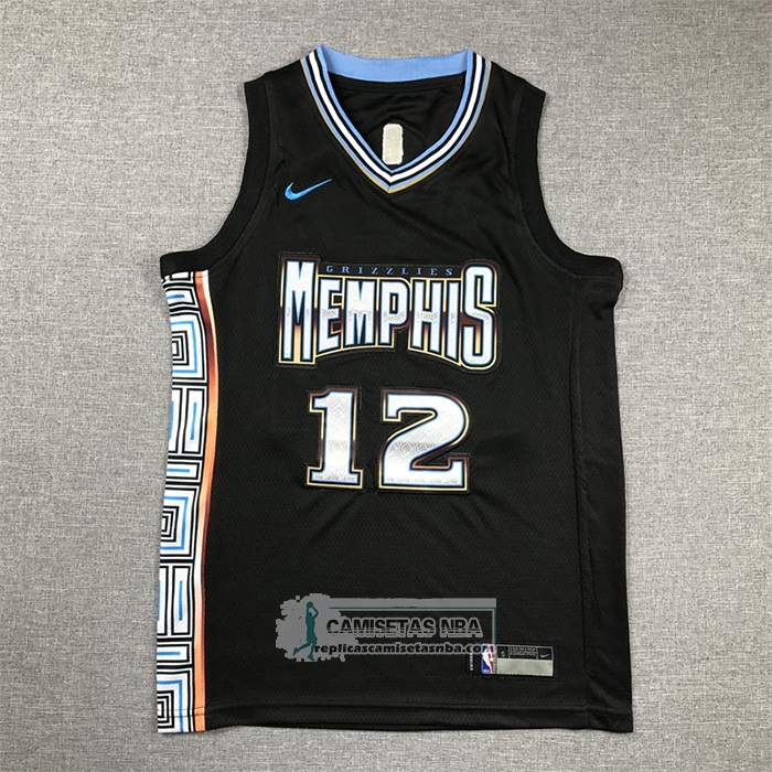 Camiseta Nino Memphis Grizzlies Ja Morant NO 12 Ciudad 2022-23 Negro
